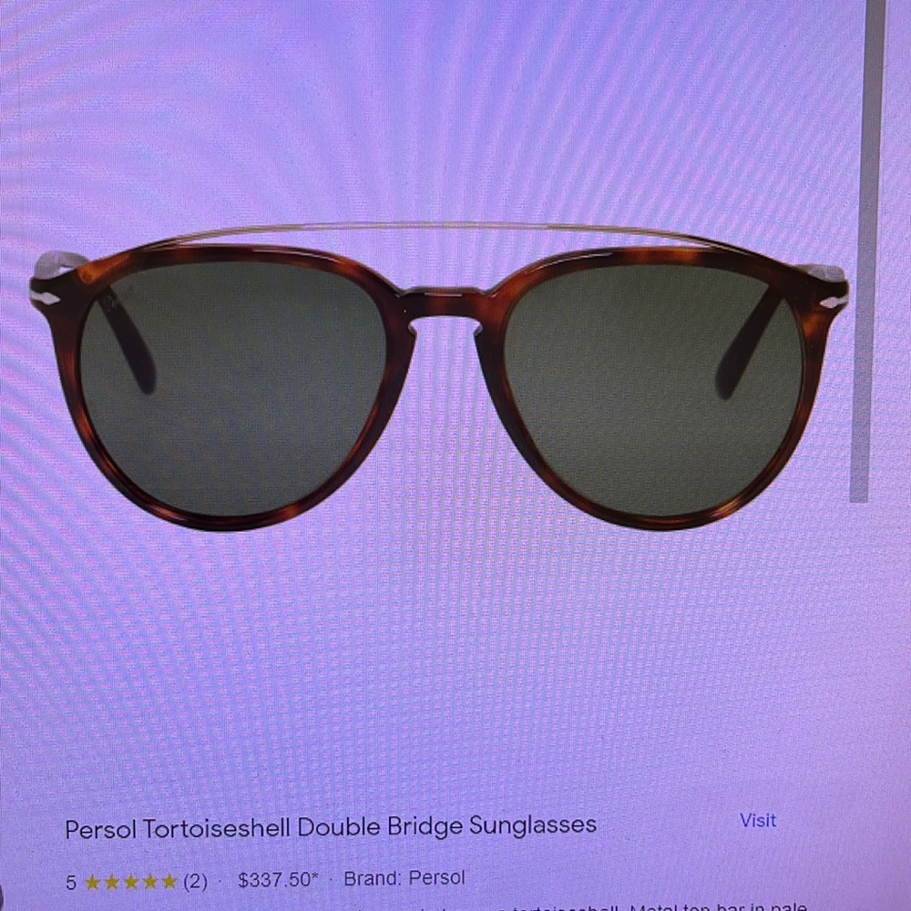Persol Tortoiseshell Double Bridge Sunglasses - image 4